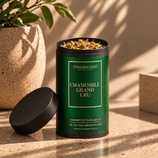 Luxury Chamomile Tea Still Life.webp