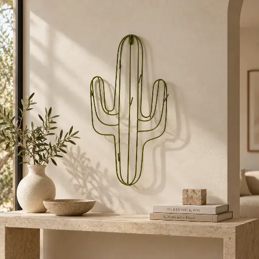 Mediterranean Entryway with Wire Cactus.webp