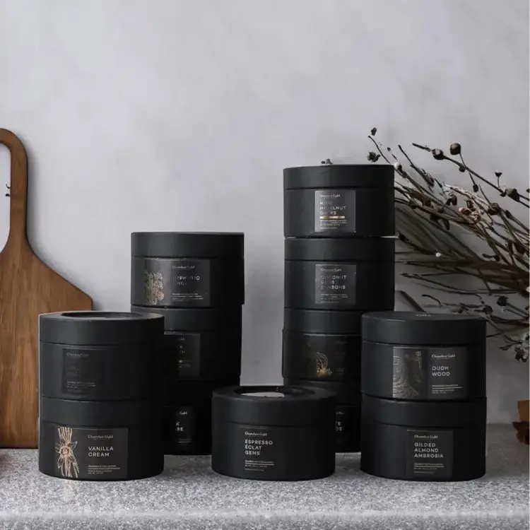 WHITE GARDENIA CANDLE CYLINDER BOX