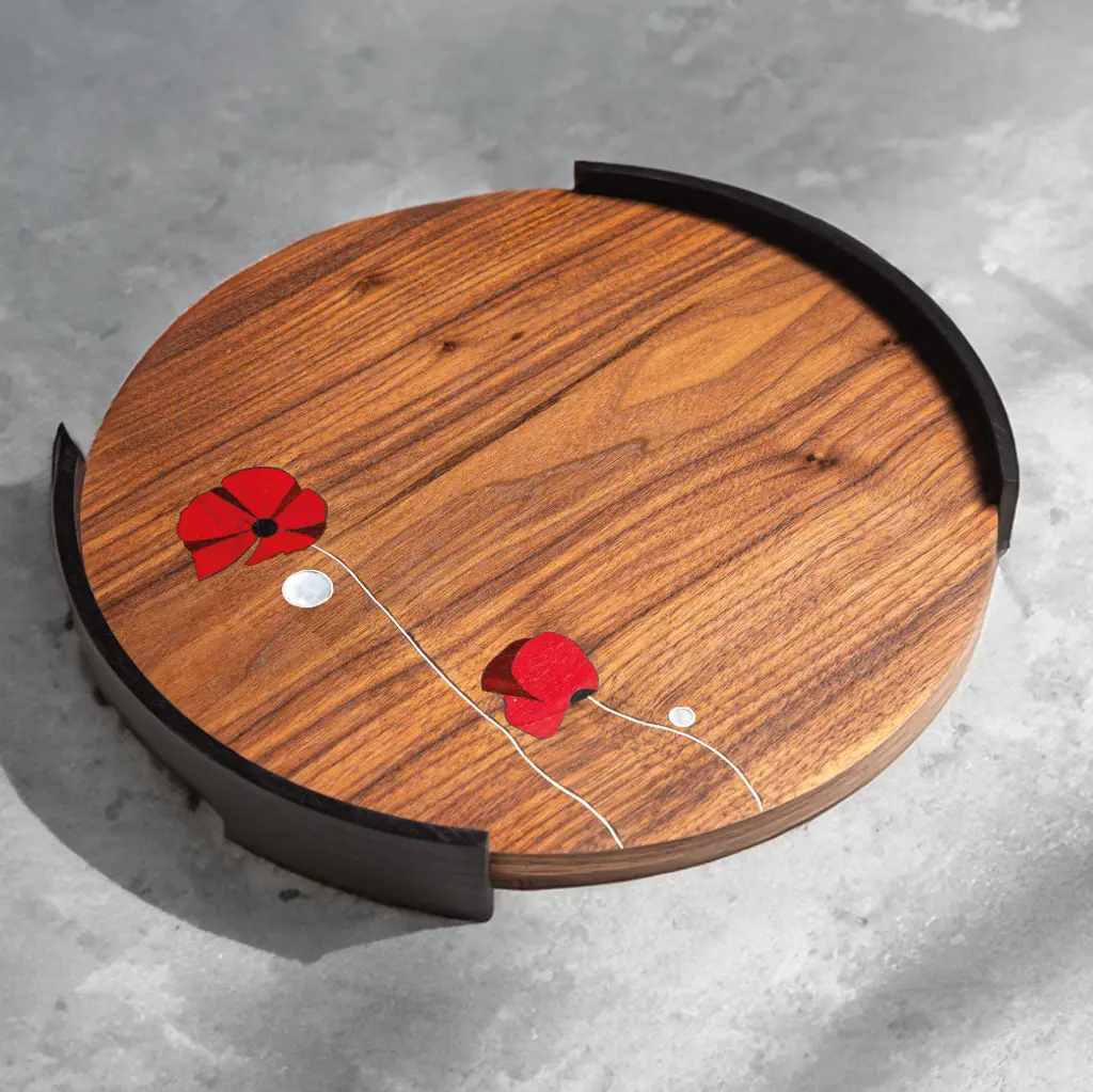 RED POPPY TRAY