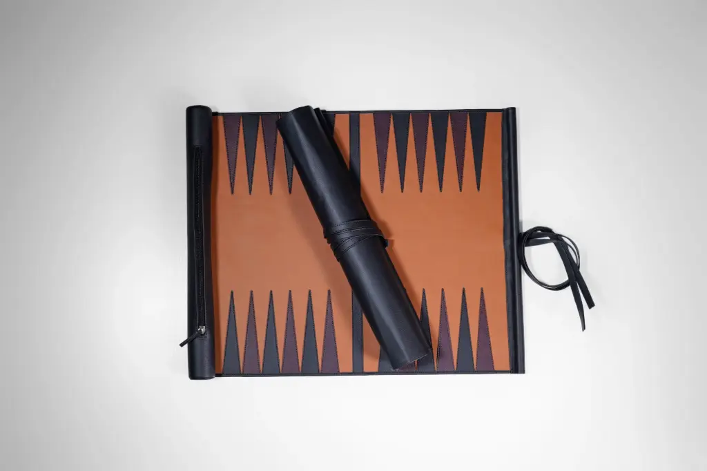 LEATHERETTE TRAVEL BACKGAMMON
