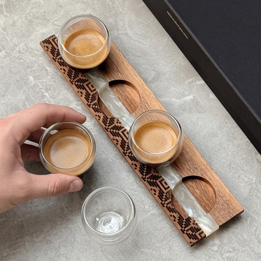 ESPRESSO FLIGHT (WALNUT WOOD & RESIN)