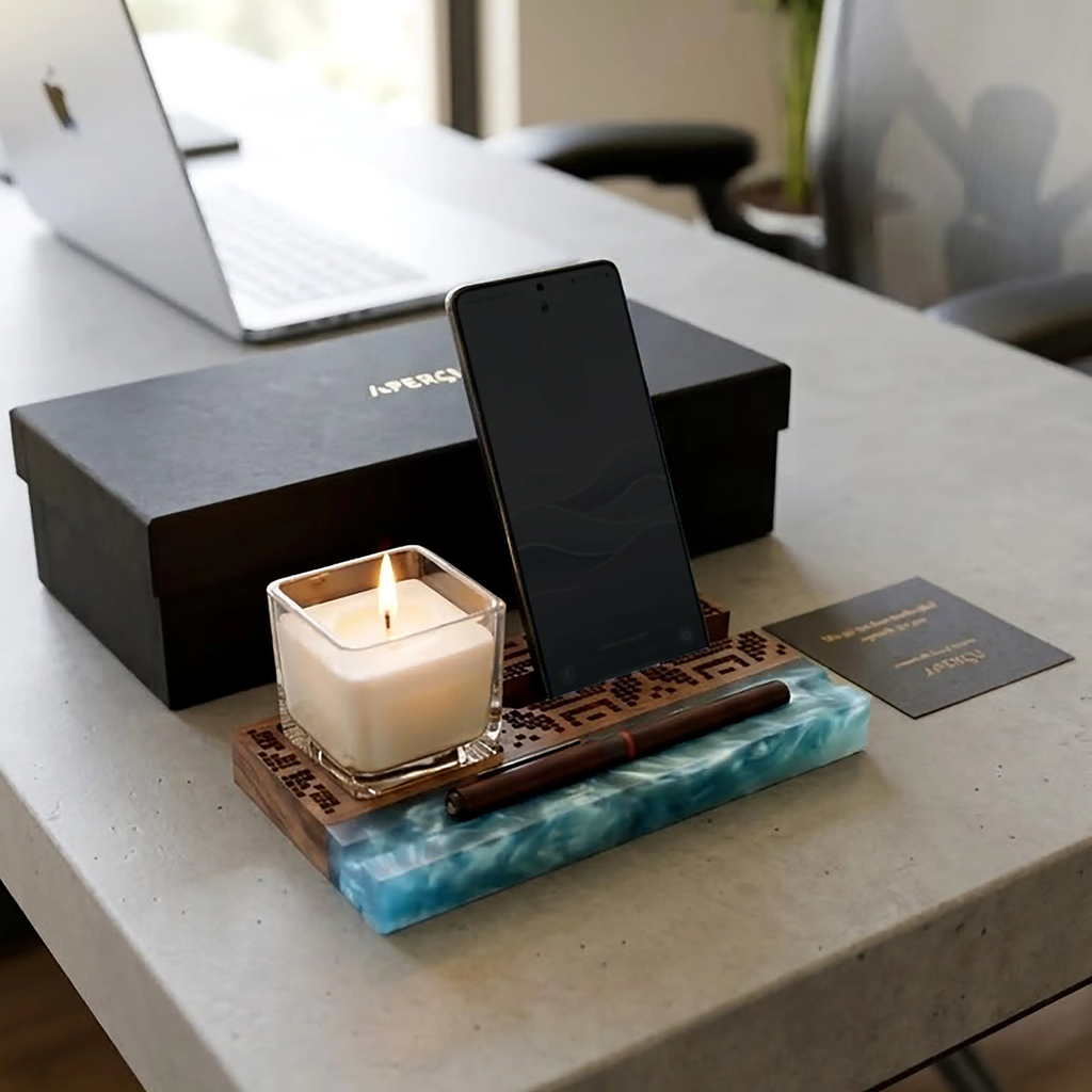 CARD HOLDER & CANDLE
