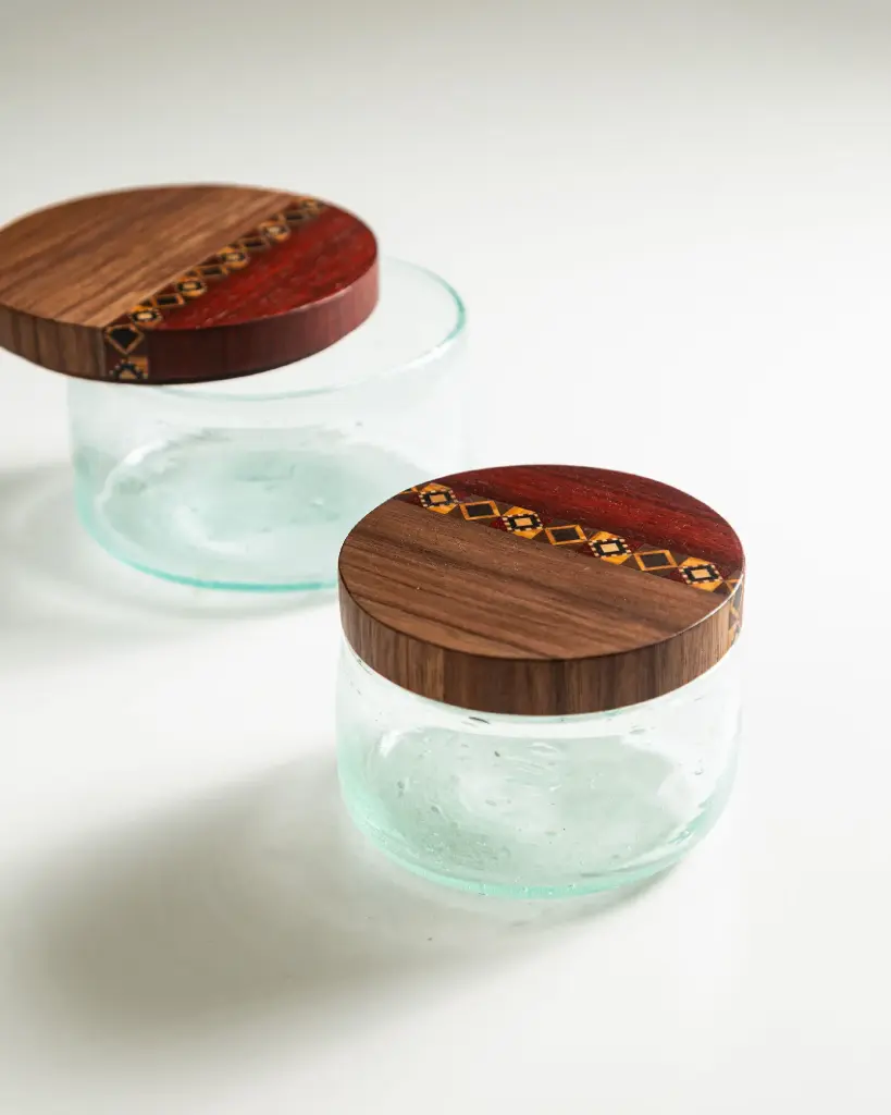 MOSAIC GLASS POT