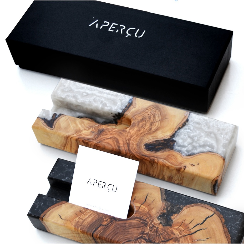 CARD HOLDER (WOOD & RESIN)