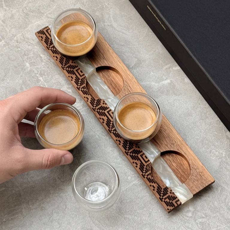 ESPRESSO FLIGHT (WALNUT WOOD & RESIN)