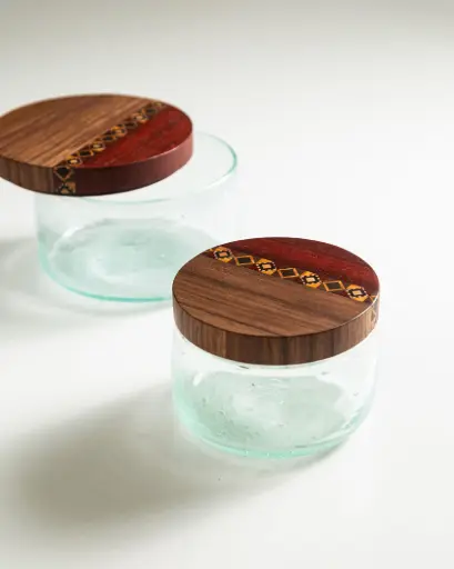 MOSAIC GLASS POT